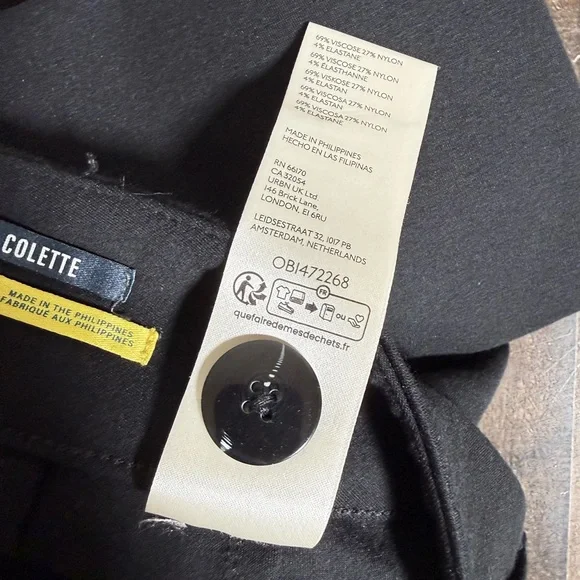 Maeve The Colette Ponte Pants 26 Black Wide Leg Career Minimalist Anthro - Picture 9 of 9